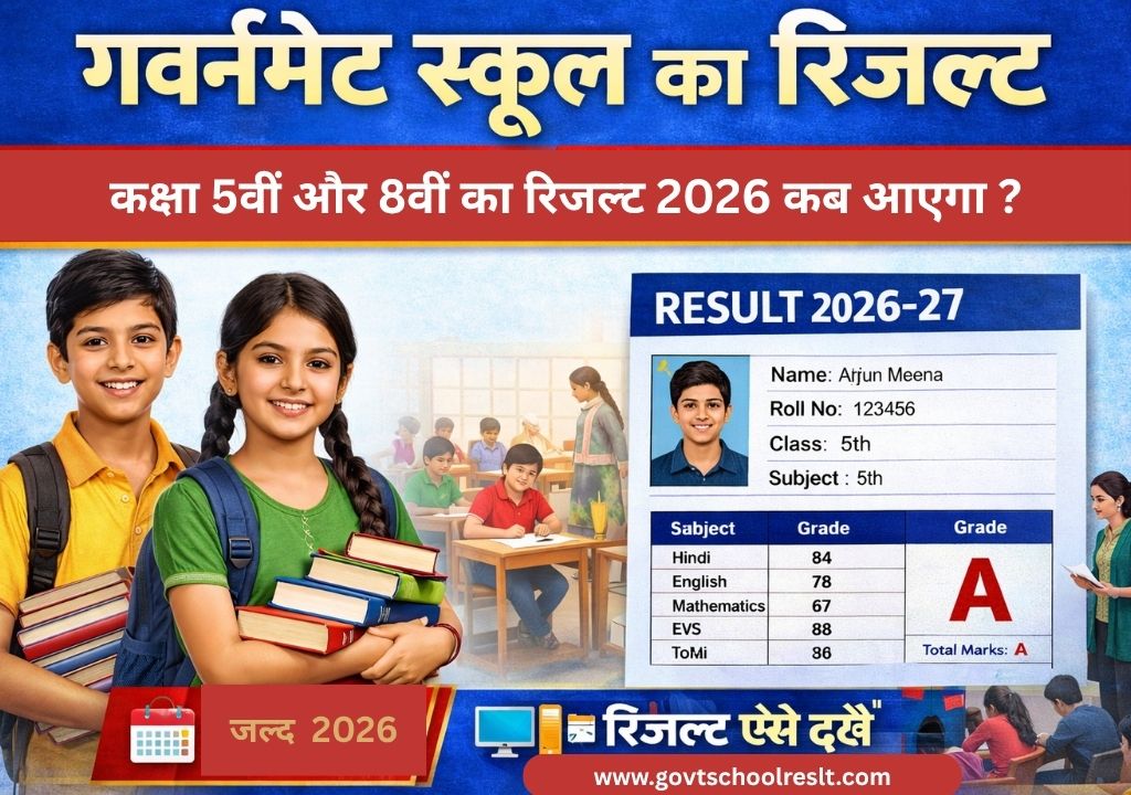 गवर्नमेंट स्कूल का रिजल्ट 2026