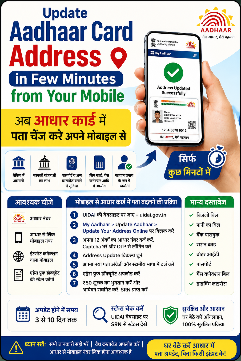 Update Aadhaar Card Address in Few Minutes from Your Mobile