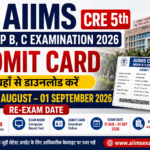 AIIMS CRE 5th Group B, C Admit Card 2026