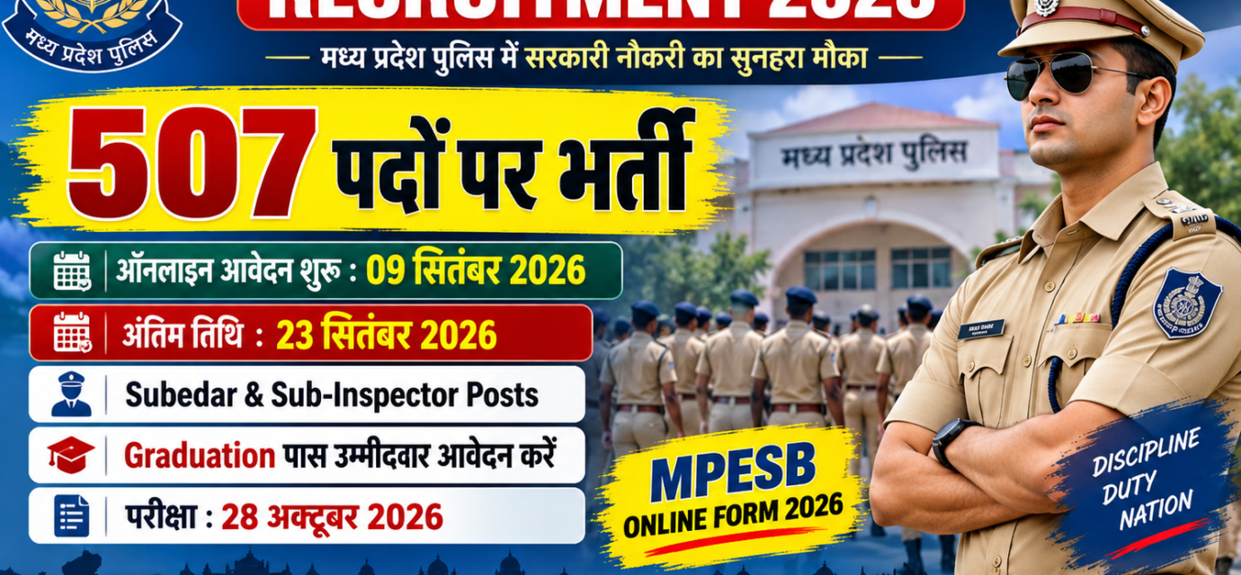 MP Police SI & Subedar Recruitment 2026
