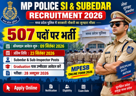 MP Police SI & Subedar Recruitment 2026
