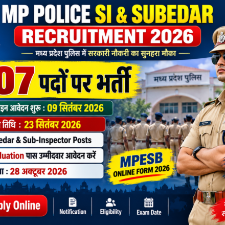 MP Police SI & Subedar Recruitment 2026